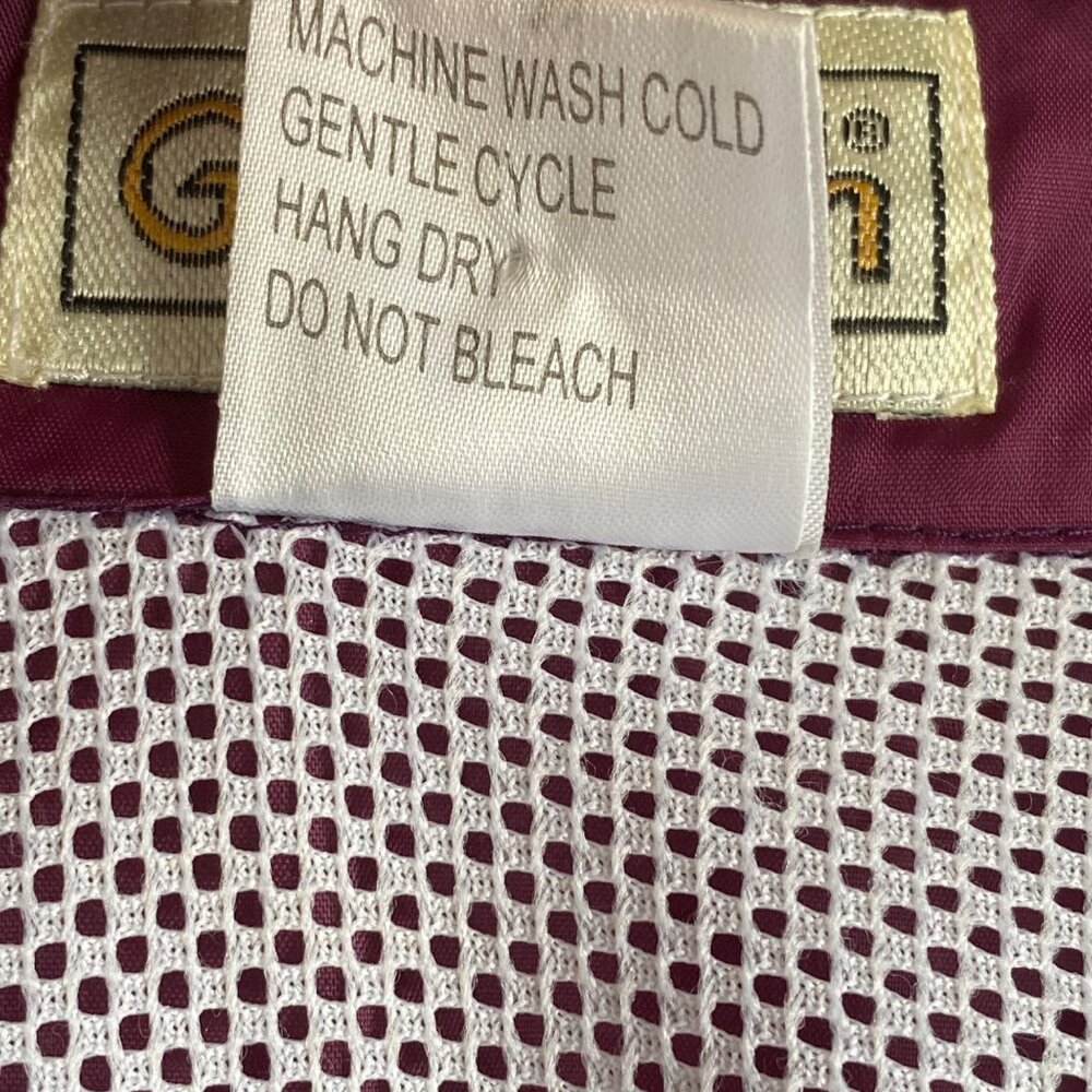Vintage 90s Golfsmith Golf Nylon Men Windbreaker Jacket Purple Teal Green Vented - Picture 8 of 15